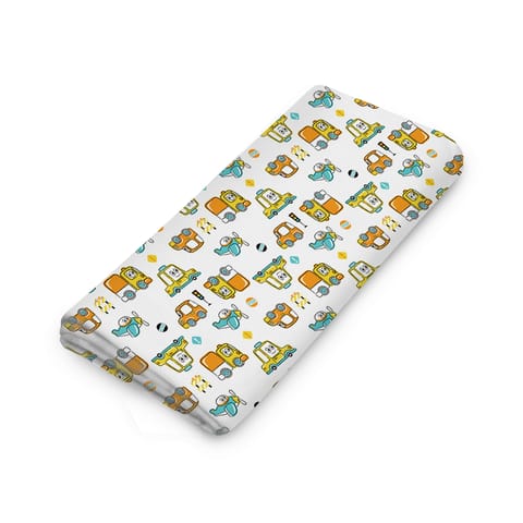 Muslin Swaddle [MS-010] [Smiley Buttons]