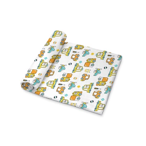 Muslin Swaddle [MS-010] [Smiley Buttons]