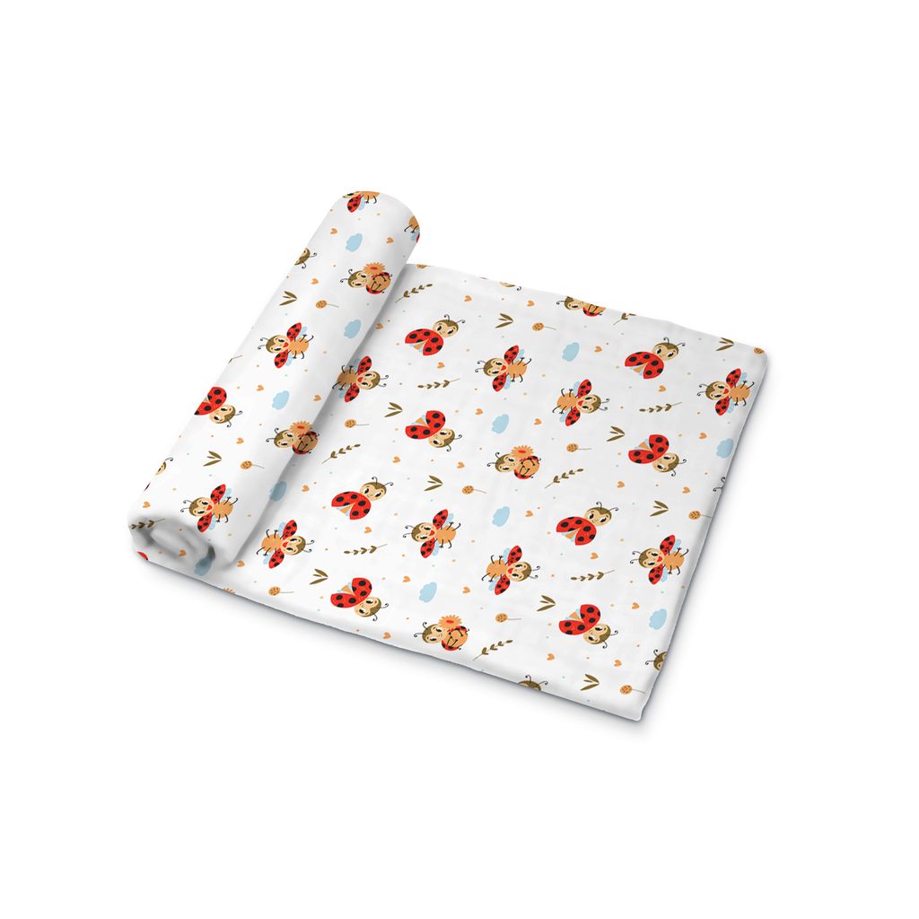 Muslin Swaddle [MS-012] [Smiley Buttons]