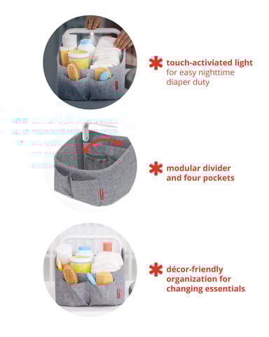 Light Up Diaper Caddy- Oat