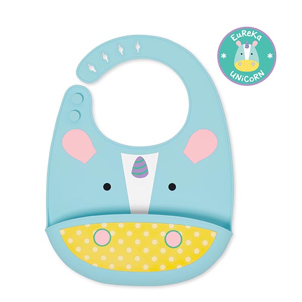 ZOO Fold & Go Silicone Bib- Unicorn