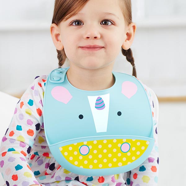 ZOO Fold & Go Silicone Bib- Unicorn
