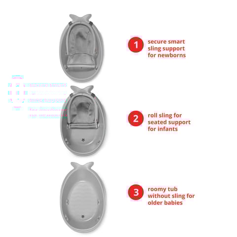 Moby Smart Sling 3-Stage Tub- Grey