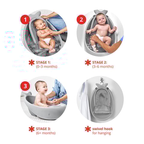 Moby Smart Sling 3-Stage Tub- Grey