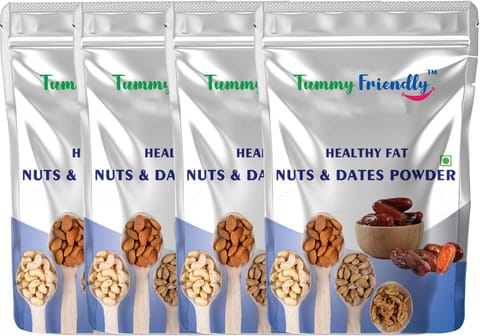TummyFriendly Foods Premium Nuts and Dates Powder |Healthy Fat Natural Sweetener (100g each pack)