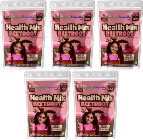Tummy Friendly Foods Toddler Cereal Organic Beetroot Health Mix (Each pack 100g)