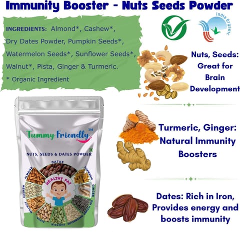 TummyFriendly Foods Premium Nuts, Seeds and Dates Powder | Dry Fruits Powder Baby (100g each pack)