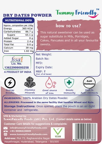 TummyFriendly Foods Dry Dates Powder for babies kids, Dates powder for baby, Kharek powder