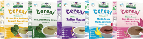 Tummy Friendly Foods Organic Certified Stage3 Sprouted Porridge Mixes Combo - 5 Packs | Organic Baby Food for 8 Months Old Baby |5 Packs, 200g Each Cereal (1 kg, Pack of 5)