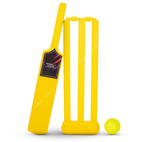 Baybee Plastic Cricket kit Set for Kids, 3 Stumps with Stand Base, 1 Bat and Soft Ball | Cricket Bat Ball Set Indoor & Outdoor Games | Perfect Cricket Full Set for 3+ Years Gift for Kids Boys Girls