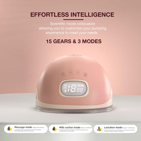 Baybee Double Wearable Electric Breast Pump For Mothers | Automatic Breast Pump Electrical with 3 Modes & 15 Suction Levels | Hands Free Pumping Machine with Premium Carry Case & LED Display | Portable Breast Milk Pump for Mothers with Massage Mode