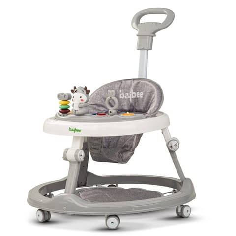 BAYBEE Moono Baby Walker For Kids, Round Kids Walker With Parental Push Handle&4 Seat Height Adjustable|Activity Walker For Baby With Musical Toy Bar&Footmat|Walker Baby 6-18 Months Boys Girls (GREY) BAYBEE Moono Baby Walker For Kids, Round Kids Walker With Parental Push Handle&4 Seat Height Adjustable|Activity Walker For Baby With Musical Toy Bar&Footmat|Walker Baby 6-18 Months Boys Girls (GREY)