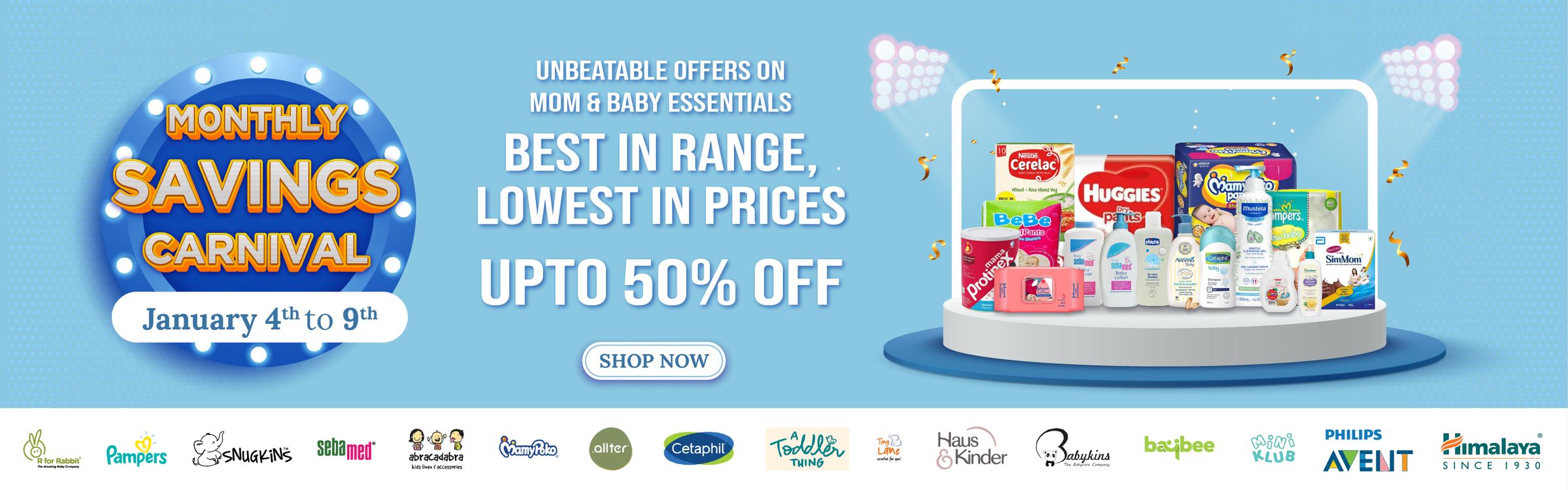 Monthly savings carnival web