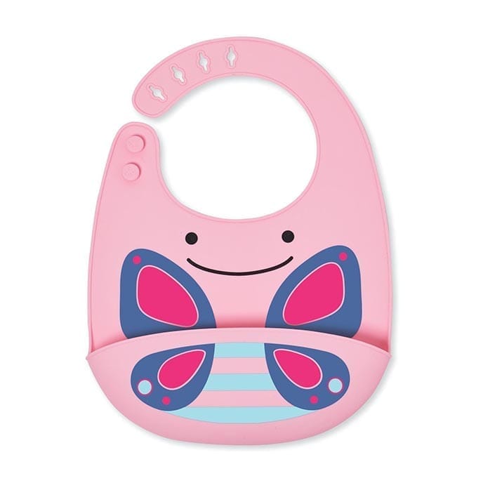 ZOO Fold & Go Silicone Bib- Butterfly