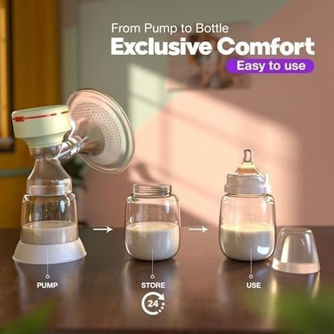 Baybee Mivac Electric Breast Pump For Mothers | Automatic Breast Pump Electrical With LED Display & 9 Adjustable Level Suction | Electric Breast Milk Pump with 4 Modes & Massage