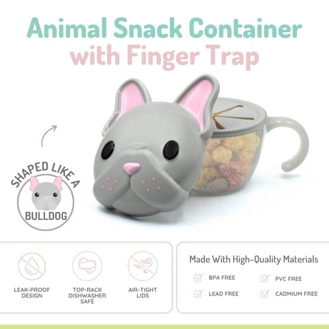 Snack Container With Finger Trap - Bulldog