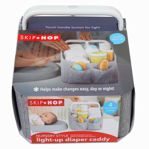 Light Up Diaper Caddy- Heather Grey