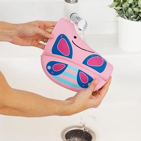 ZOO Fold & Go Silicone Bib- Butterfly