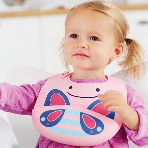 ZOO Fold & Go Silicone Bib- Butterfly