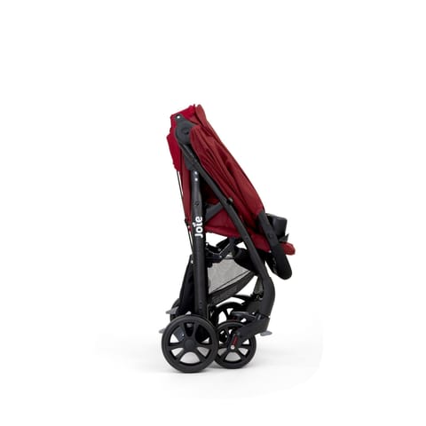 Joie Muze Lx One Hand Fold Stroller with Flat Reclining Seat (Birth to 15 Kg), Cranbery (Net Weight - 9.36 KG)