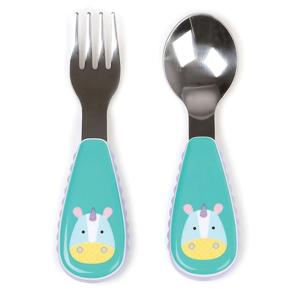 Skip Hop Zoo Utensils Fork & Spoon, 2 Count (Pack of 1) (252365)