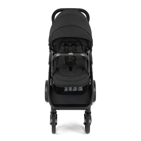 Joie EVALITE Duo Twin Baby Stroller - Stroller for Twins with Soft 5-Point Harness, 5 Recline Position, Pram for Twin Babies, Easy Foldable Swivel Wheels, One Touch Break System, Birth to 15 kg Shale