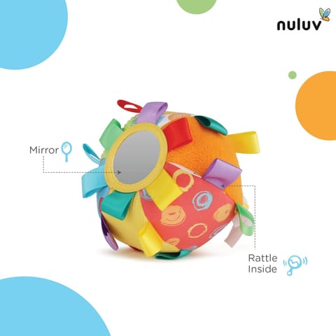 Nuluv Activity Ball for Kids, Learning and Activity Playball, Infant, Toddler, and Preschool Toy for 3+ Months Old, Improves Fine Motor and Cognitive Skills, BPA, Phthalates and PVC Free, Multicolour