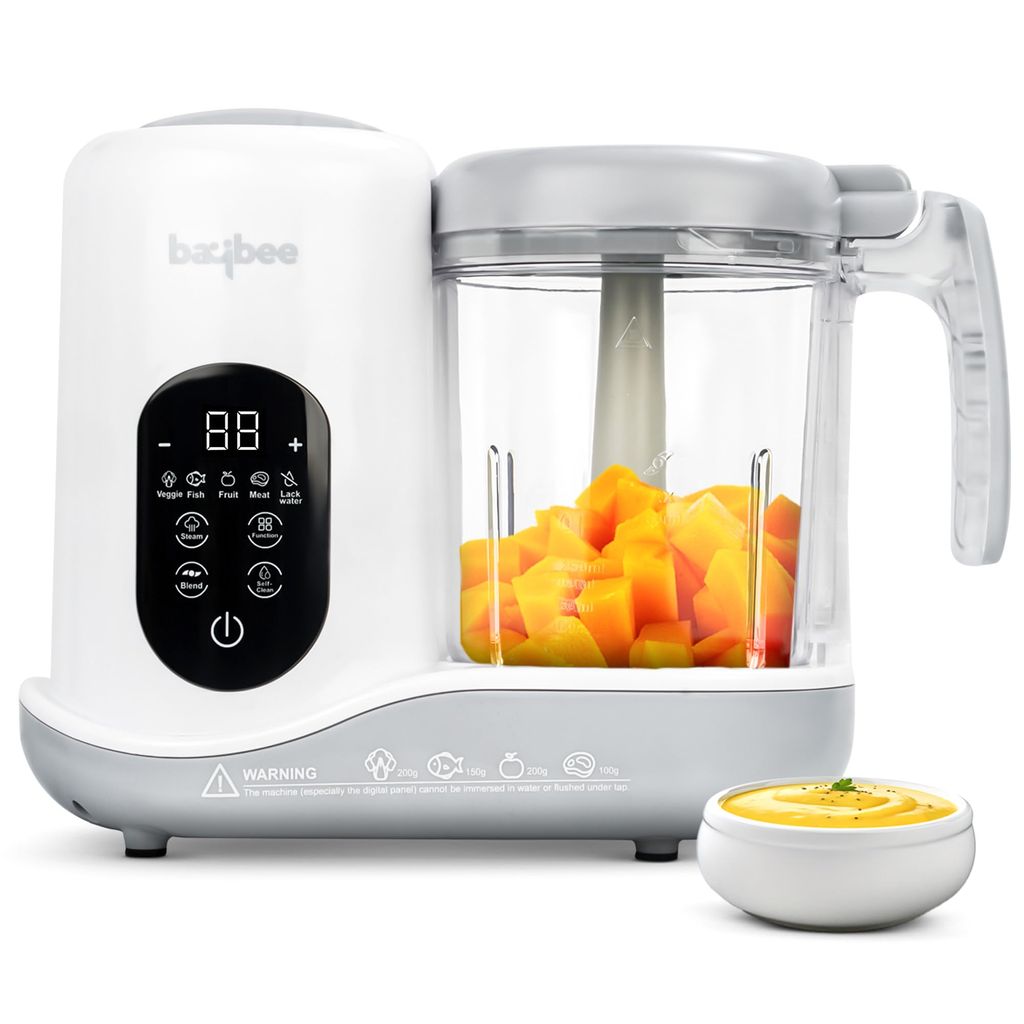 Baybee Blenzy 5-in-1 Electric Baby Food Processor | Baby Food Maker with Steamer, Chopper, Grinder, Blender & Warmer | Portable Baby Food Blender with Self-Clean & Touch Screen for Purees