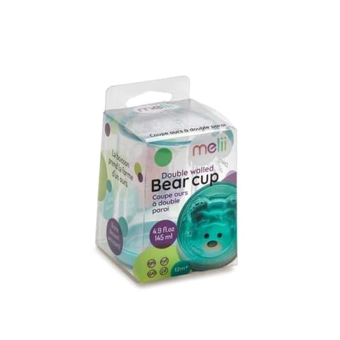 melii Double Walled Bear Cup 145ml (1, Blue)