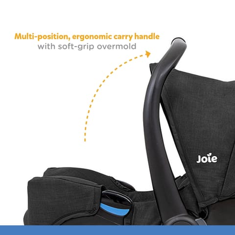 Joie GEMM Infant Car Seat - Carry Cot for Newborn Baby with Canopy (Rearward Facing, Group 0+, 0-13 kg), Shale (C0911AGSHA000)