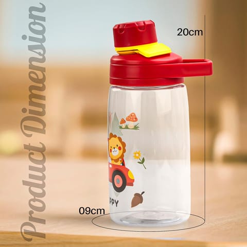 BAYBEE Joy Baby Sipper Water Bottle for Kids | Spill-Proof & BPA Free Safe Sippy Water Bottle 480ml for Kids 6+ Months | Drinking Training Sipper Bottle for School Kids & Toddlers, Boys Girls (Red)