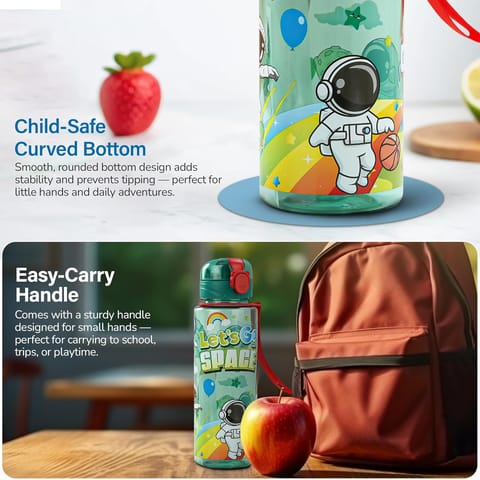 BAYBEE Space 700ml Sipper Bottle for Kids, Anti-Spill Sippy Water Bottle- BPA Free |Sippy Cup, Baby Bottle Sippers | Sipper Water Bottle for Kids Infants & Toddlers 6 Months to 9 Years (Green)