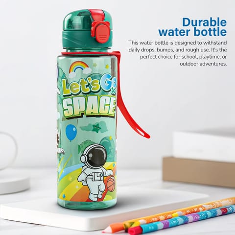 BAYBEE Space 700ml Sipper Bottle for Kids, Anti-Spill Sippy Water Bottle- BPA Free |Sippy Cup, Baby Bottle Sippers | Sipper Water Bottle for Kids Infants & Toddlers 6 Months to 9 Years (Green)