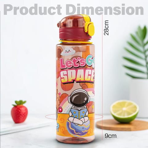 BAYBEE Space 700ml Sipper Bottle for Kids, Anti-Spill Sippy Water Bottle- BPA Free |Sippy Cup, Baby Bottle Sippers | Sipper Water Bottle for Kids Infants & Toddlers 6 Months to 9 Years (Orange)