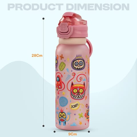 Baybee 2 in 1 Baby Sipper Bottle for Kids, Anti-Spill Sippy Water Bottle- BPA Free |Sippy Baby Bottle Sippers 900ml | Sipper Water Bottle for Kids, Babies Infants & Toddlers 6 Months to 9 Years (Pink)