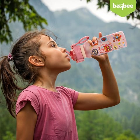 Baybee 2 in 1 Baby Sipper Bottle for Kids, Anti-Spill Sippy Water Bottle- BPA Free |Sippy Baby Bottle Sippers 900ml | Sipper Water Bottle for Kids, Babies Infants & Toddlers 6 Months to 9 Years (Pink)