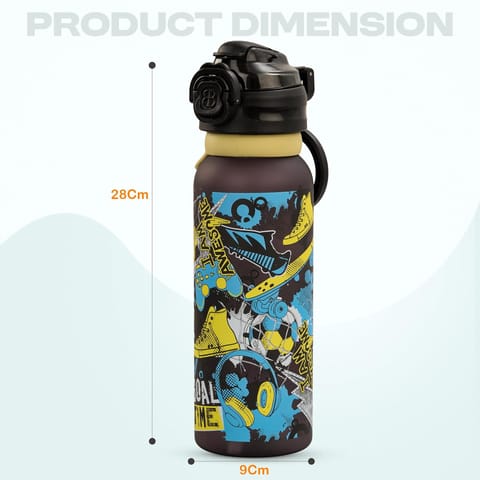 Baybee 2 in 1 Baby Sipper Bottle for Kids, Anti-Spill Sippy Water Bottle- BPA Free |Sippy Baby Bottle Sippers 900ml | Sipper Water Bottle for Kids, Babies Infants & Toddlers 6 Months to 9 Years(Black)