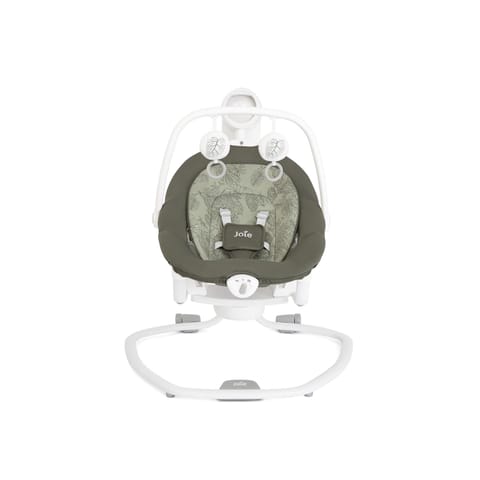 Joie Serina 2in1 Premium Automatic Electric Baby Swing – Rocker with 3 Recline Positions and SoftTouch, 5-Point Harness, 5 Soothing Swing Speeds, Melodies & Vibration, Detachable Seat, Birth to 9 kg