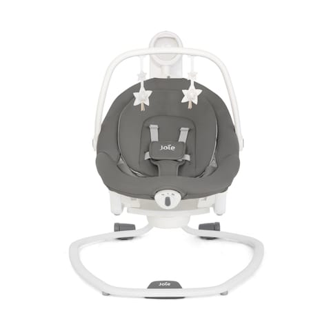 Joie Serina 2in1 Premium Automatic Electric Baby Swing – Rocker with 3 Recline Positions and SoftTouch, 5-Point Harness, 5 Soothing Swing Speeds, Melodies & Vibration, Detachable Seat, Birth to 9 kg