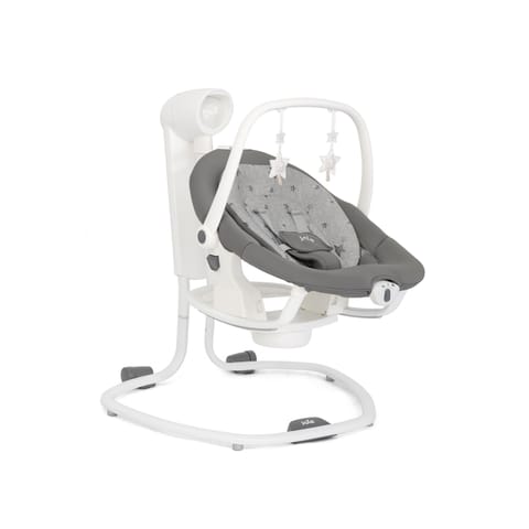 Joie Serina 2in1 Premium Automatic Electric Baby Swing – Rocker with 3 Recline Positions and SoftTouch, 5-Point Harness, 5 Soothing Swing Speeds, Melodies & Vibration, Detachable Seat, Birth to 9 kg