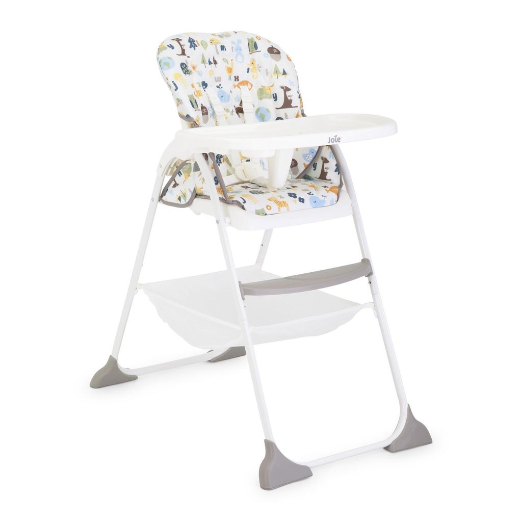 Joie Mimzy Snacker High Chair for Baby-Feeding Chair with A One-Hand Fold, 3-Position Seat Recline & 5-Point Harness System (6 Months to 15 Kg), Taupe