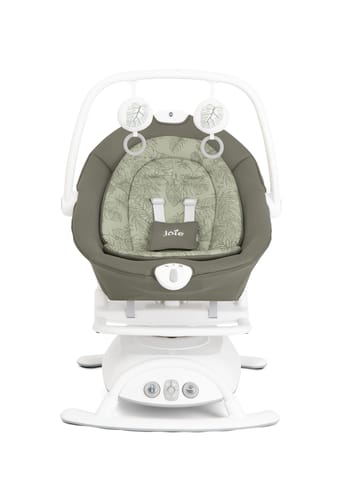 Joie Sansa 2in1 Multi-Motion Soother & Portable Rocker|Suitable from 0+ to 9kg|Swings Side-to-Side & Front-to-Back|3-Position Recline|Nature Sounds, Lullabies, & Vibration, Compact & Easy to Carry