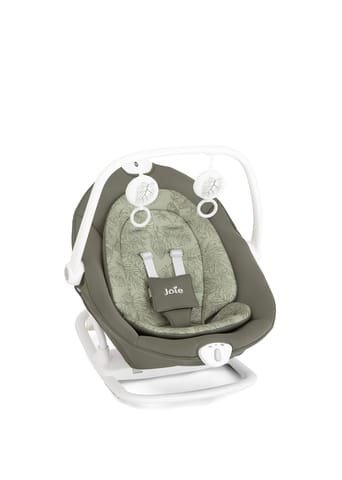 Joie Sansa 2in1 Multi-Motion Soother & Portable Rocker|Suitable from 0+ to 9kg|Swings Side-to-Side & Front-to-Back|3-Position Recline|Nature Sounds, Lullabies, & Vibration, Compact & Easy to Carry
