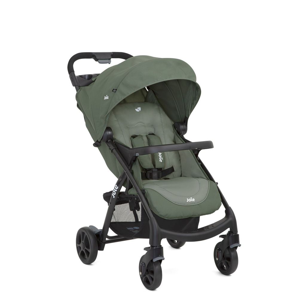 Joie Muze Lx One Hand Fold Stroller with Flat Reclining Seat (Birth to 17.5Kg), Laurel, 1 Count (Pack of 1), Green