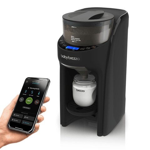Baby Brezza Formula Pro Advanced WiFi Formula Dispenser - Automatically Mix a Warm Formula Bottle from Your Phone Instantly – Easily Make Bottle with Automatic Powder Blending Machine, Black