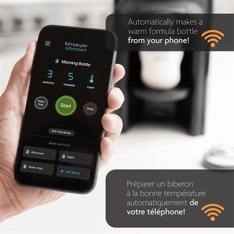 Baby Brezza Formula Pro Advanced WiFi Formula Dispenser - Automatically Mix a Warm Formula Bottle from Your Phone Instantly – Easily Make Bottle with Automatic Powder Blending Machine, Black