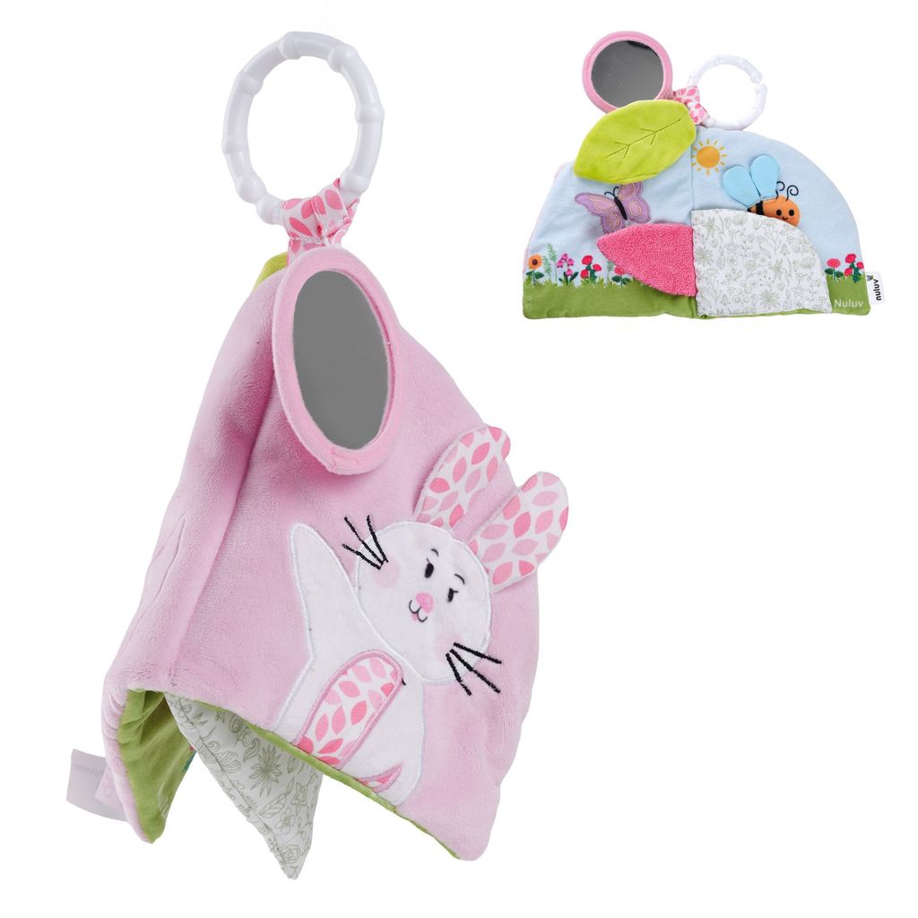 Nuluv Butterfly Soft Book for Babies, Crinkle Sensory Book with Rattle Sound and Textures, Soft Touch-and-Feel Learning Book, Baby-Safe Activity Book for Early Development, for Babies 3+ Months