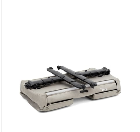 Joie Roomie Go Bedside Crib – Portable Baby Bassinet with Travel Bag, One-Hand Drop Side, Tilt Incline & Mesh Panels | Adjustable Height, Lockable Wheels & Washable Mattress Cover | 0–9kg