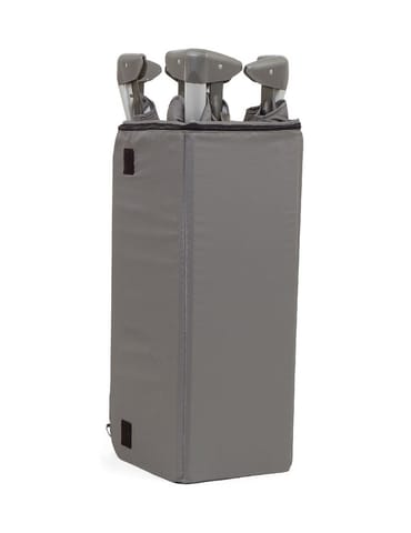 Joie Illusion Nickel Portable Baby Playard | Compact Mini Nursery with Deluxe Bassinet, Changing Table, Organizer & Integrated Wheels | Mesh Ventilation, Pop-Up Fold & Travel Bag l Birth to 15kg