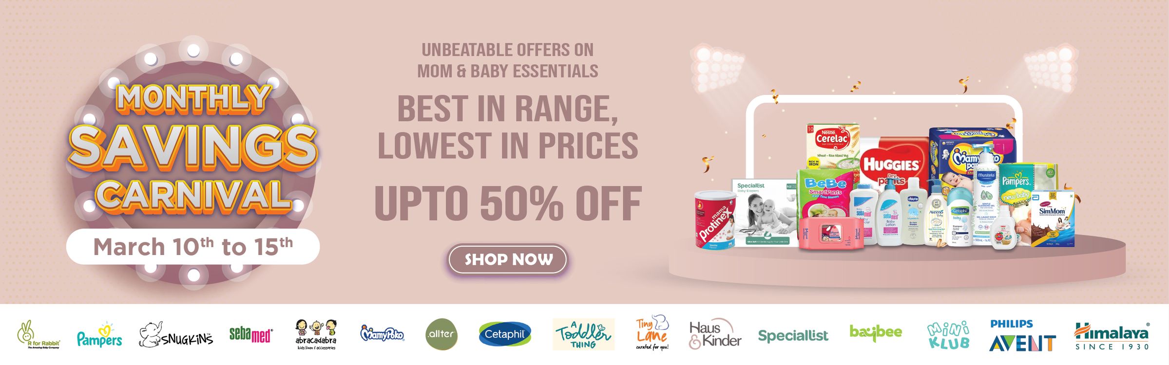 Monthly savings carnival web